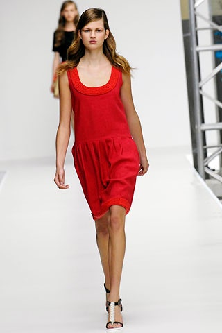red relaxed sleeveless dress