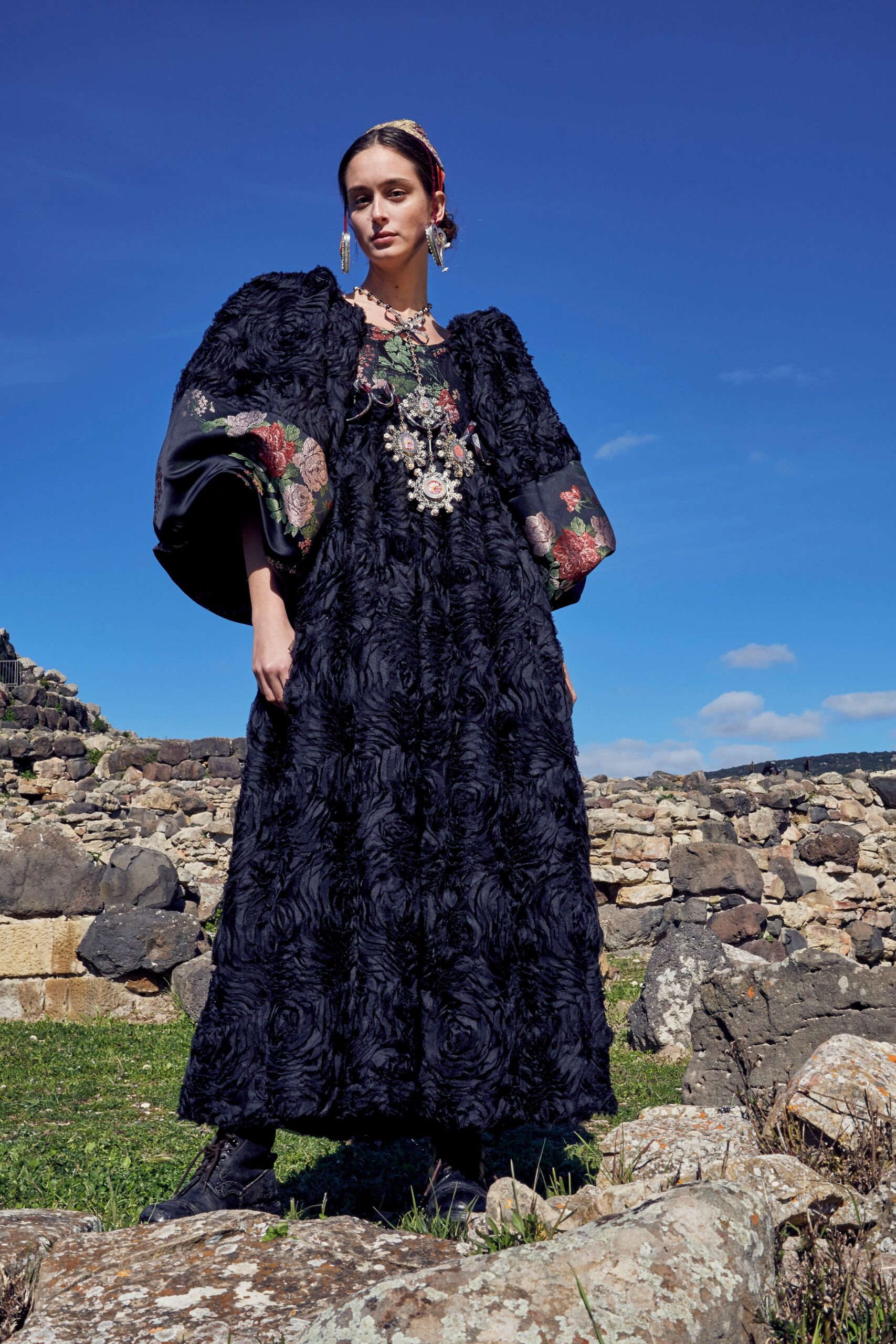 black silk relaxed maxi dress