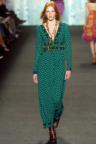 green and black printed maxi dress