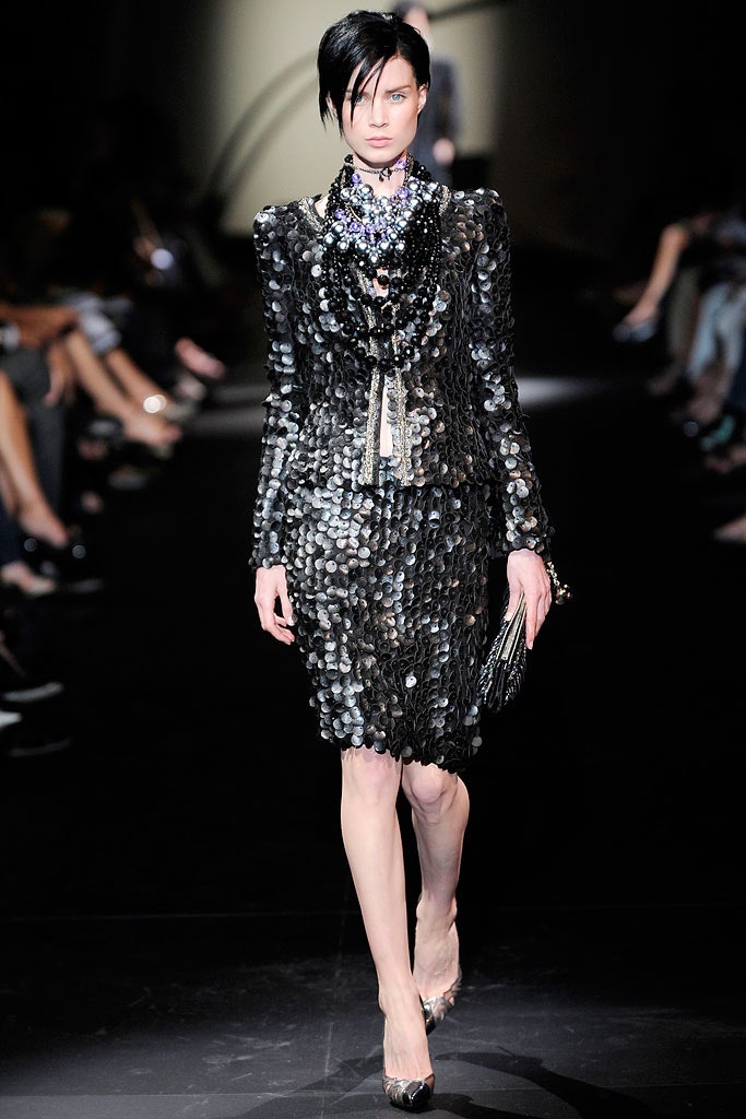 black sequined midi dress