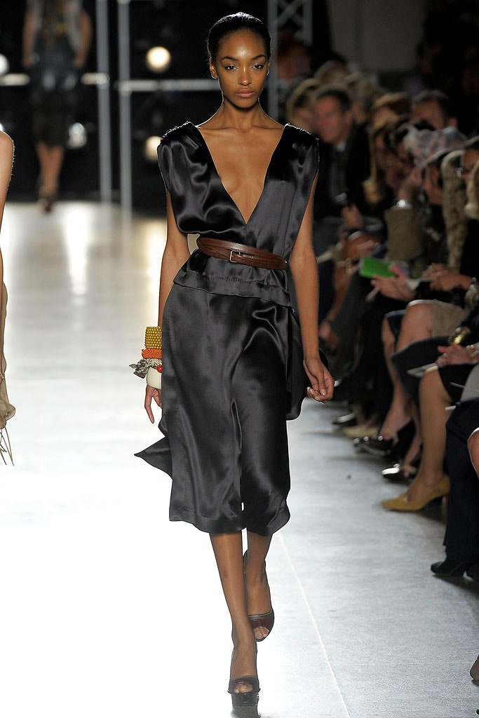 black silk sleeveless dress