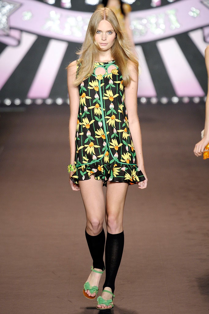 black floral mini dress