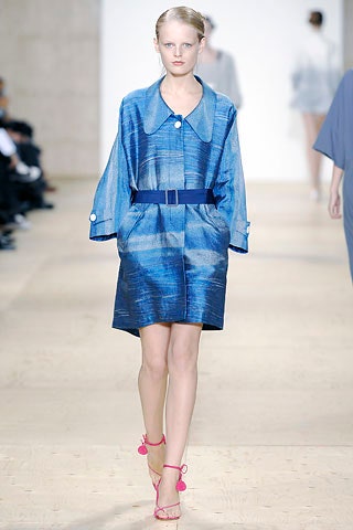 blue relaxed cotton coat