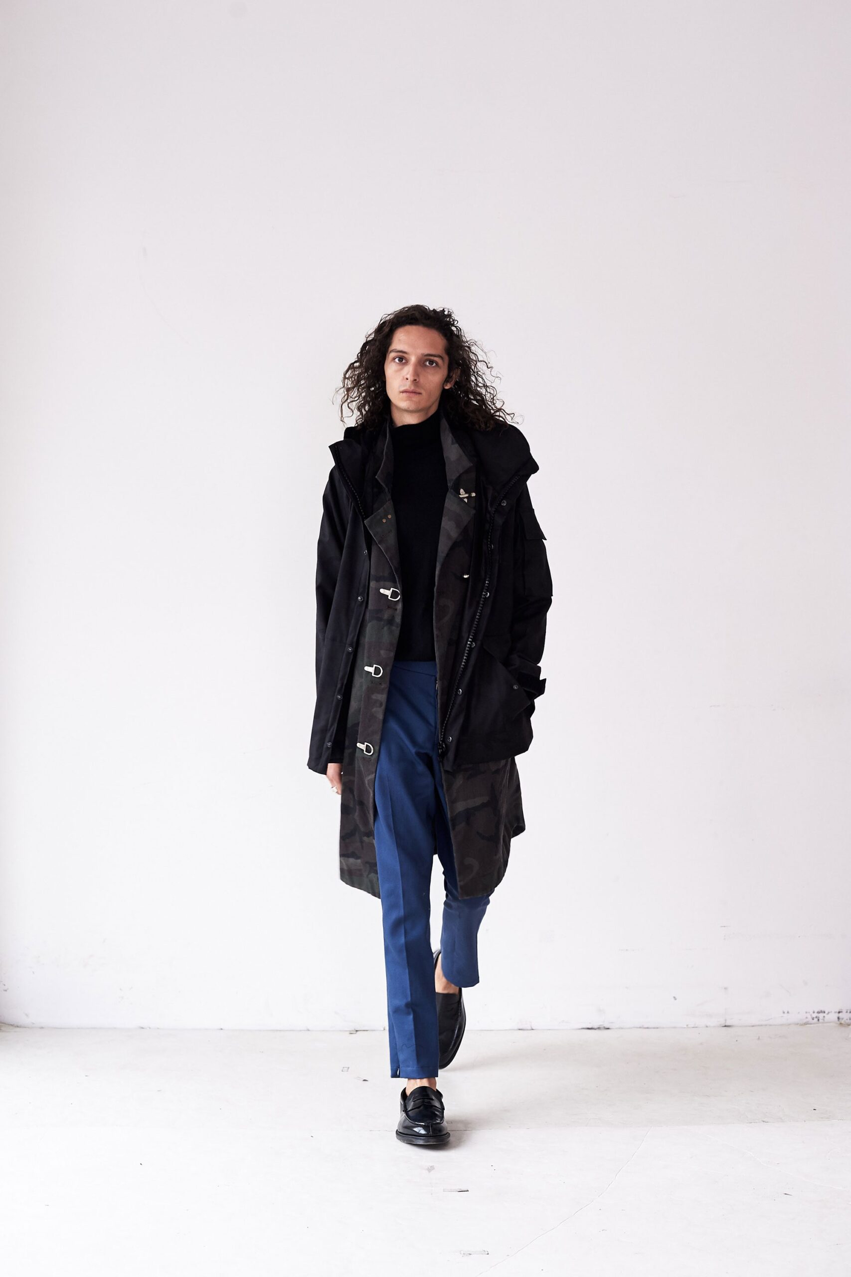 black coat with fitted top