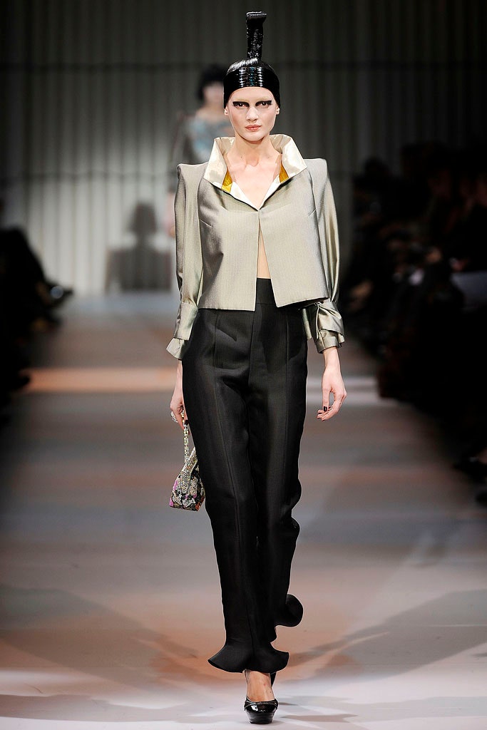 gray silk long-sleeve v-neck structured zippered shiny jacket