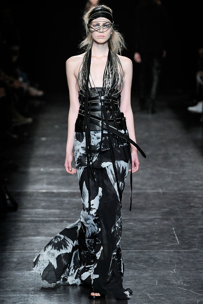 black and white flowing maxi dress