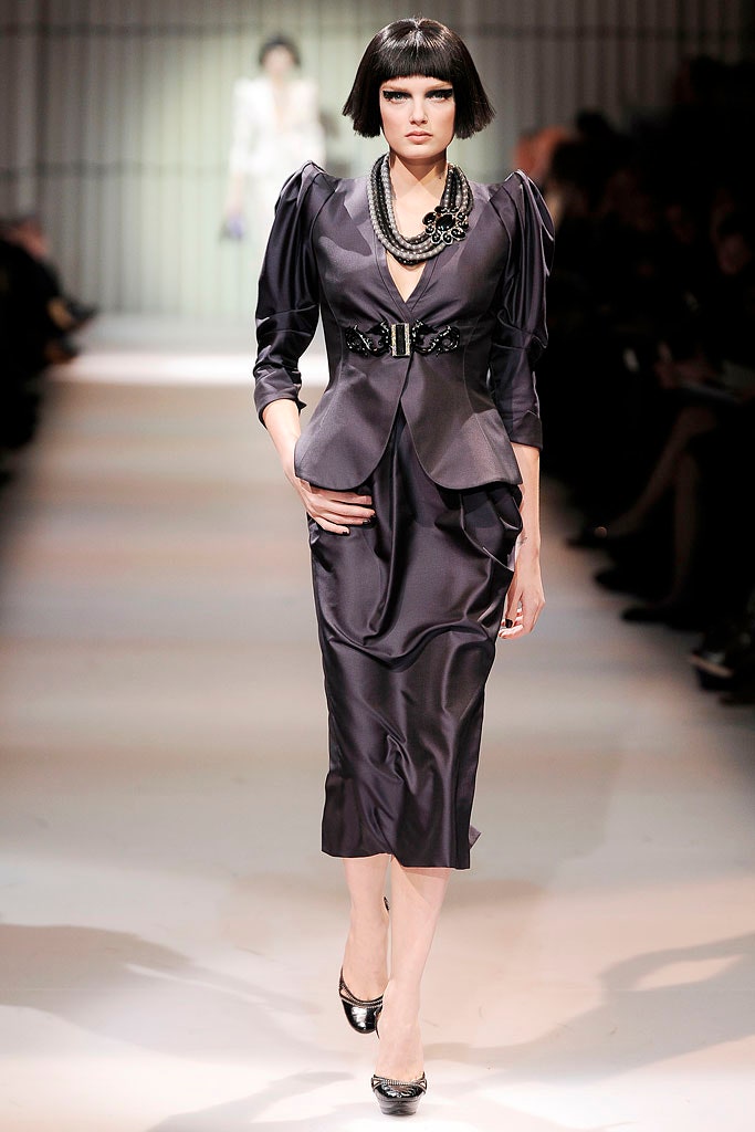black silk fitted midi dress