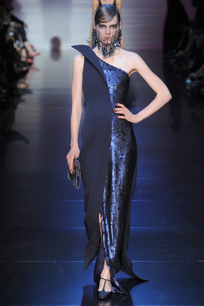 black sequin sleeveless off-shoulder fitted draped shiny gown