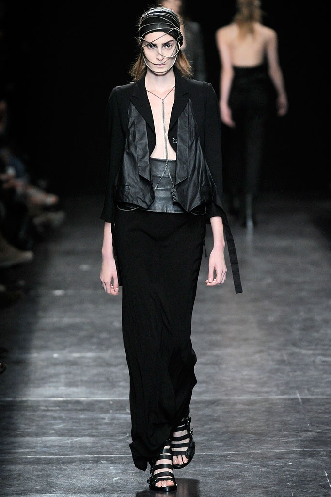 black fitted jacket and dress