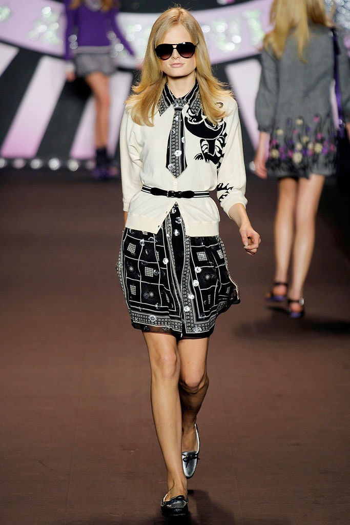 white and black printed shirt-dress