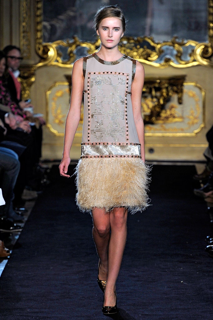 beige silk embellished mini dress
