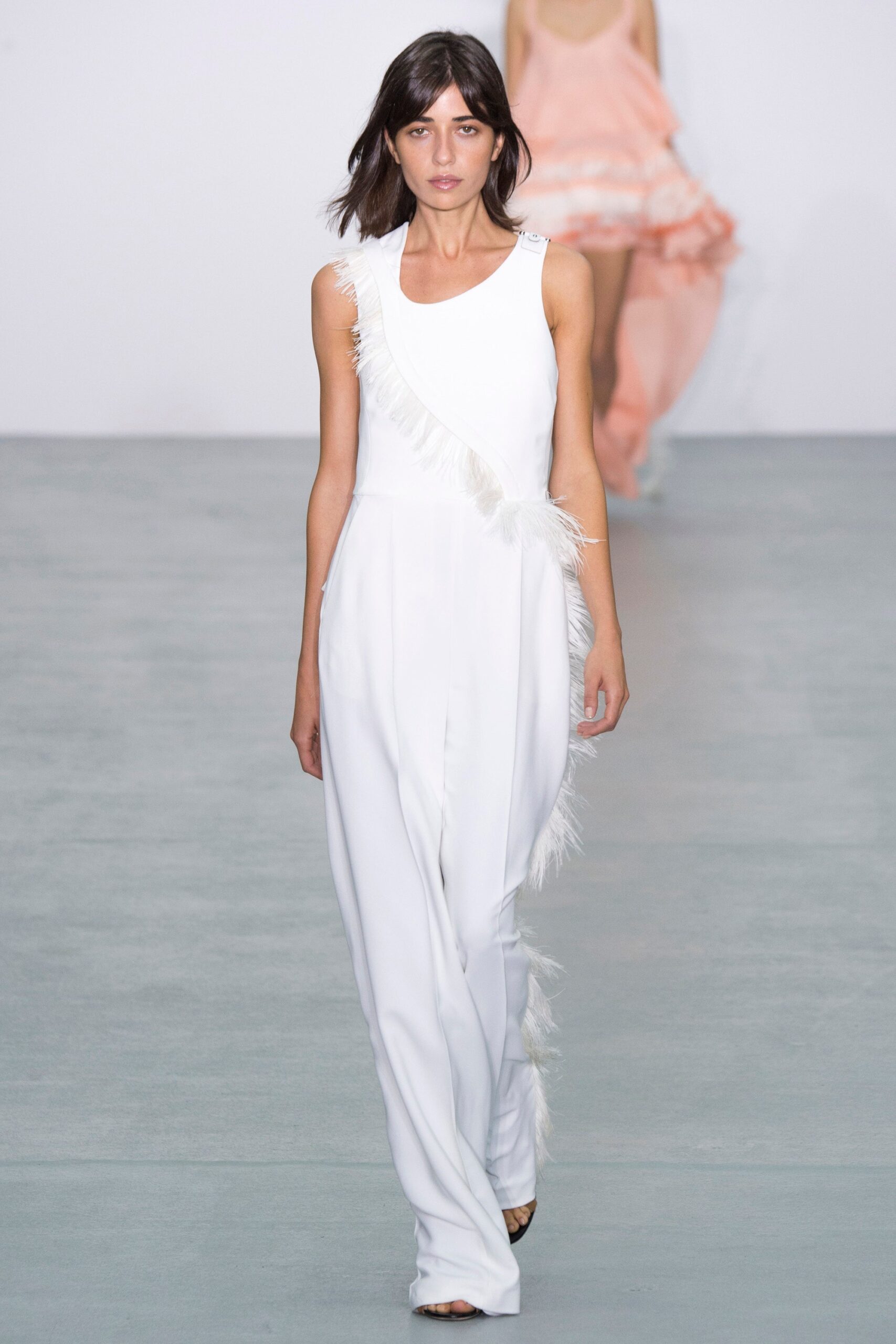 white silk fitted jumpsuit