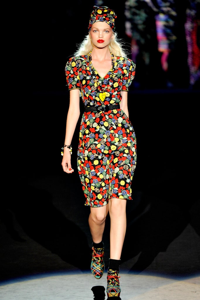 colorful printed midi dress