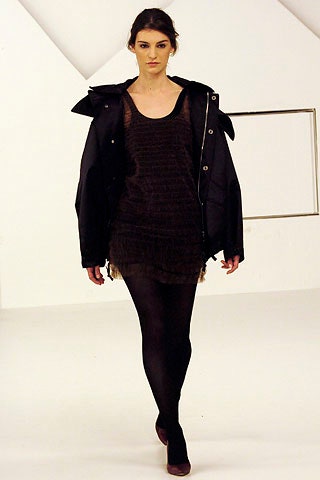 black ruffled dress with jacket