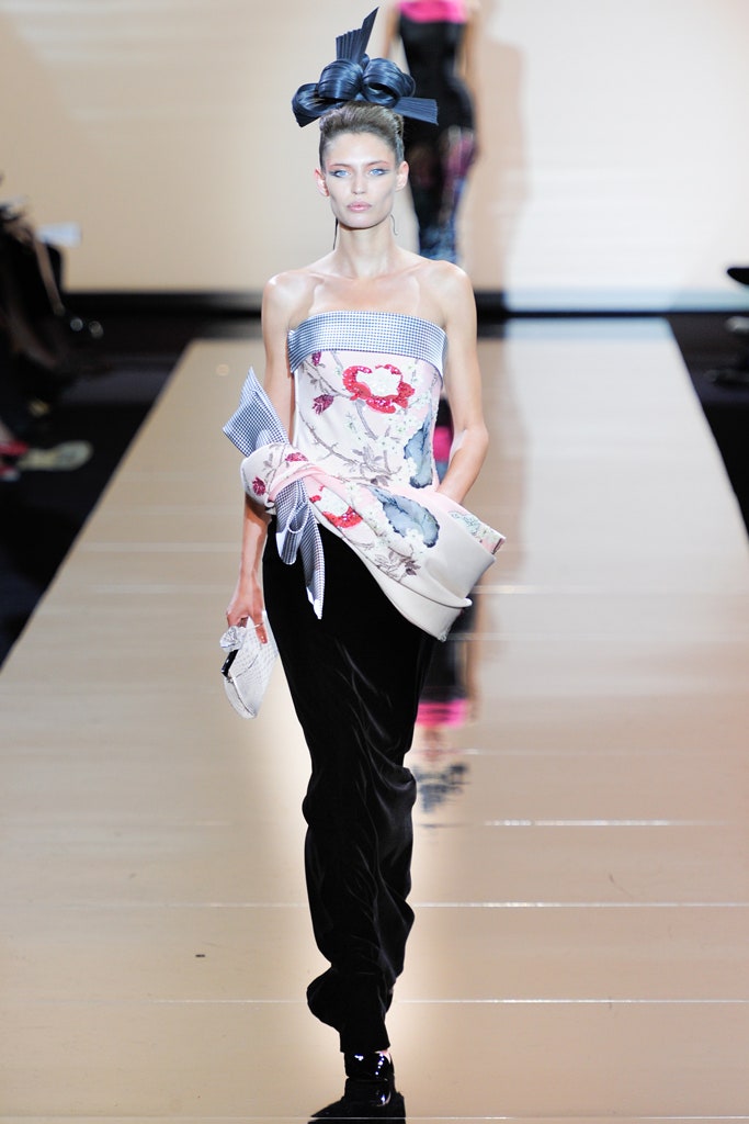 black and white embroidered gown