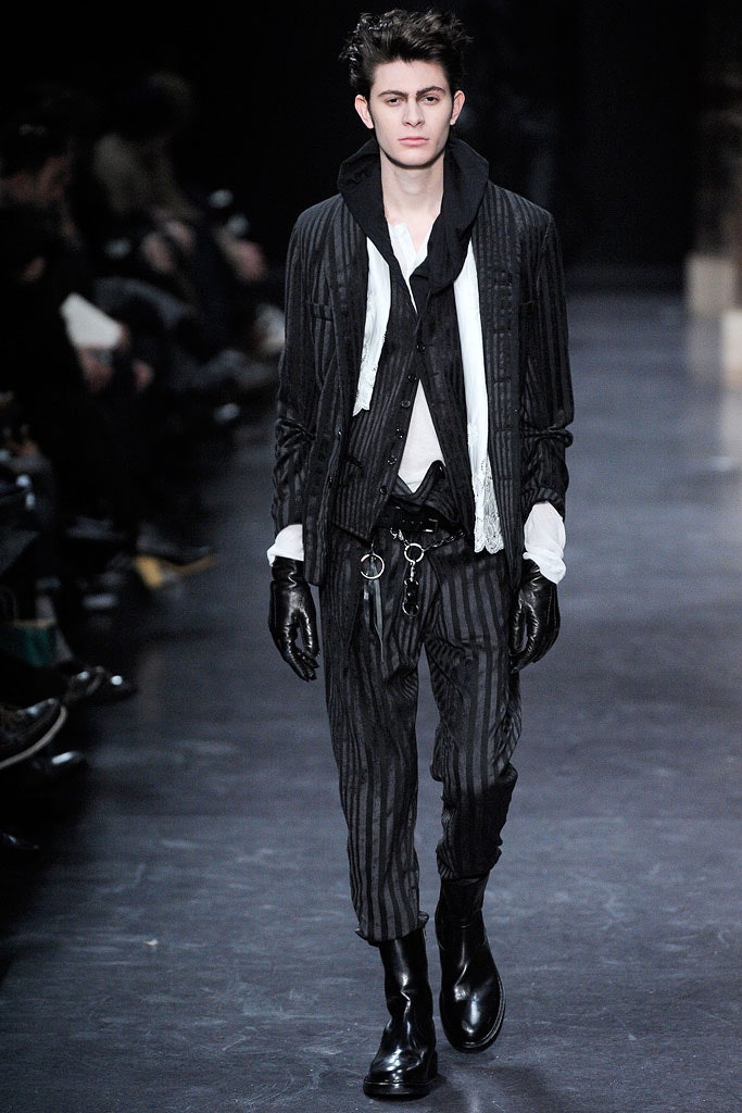 black striped jacket and pants