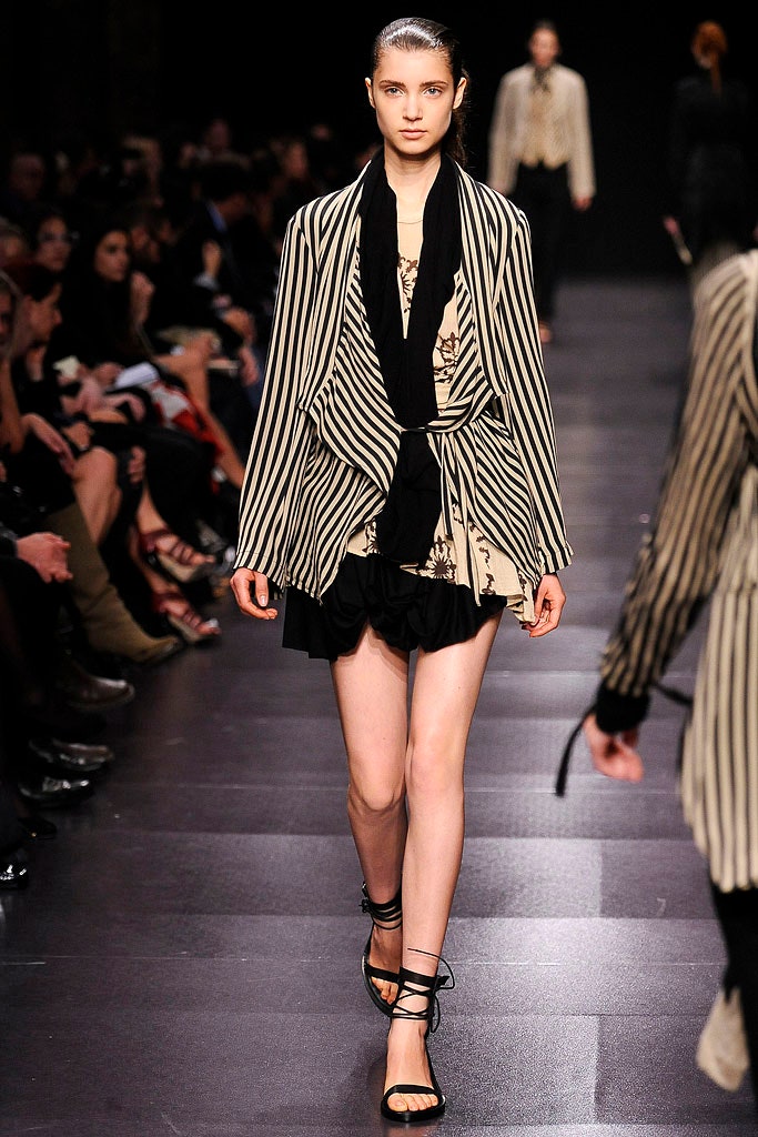 striped relaxed jacket and mini dress