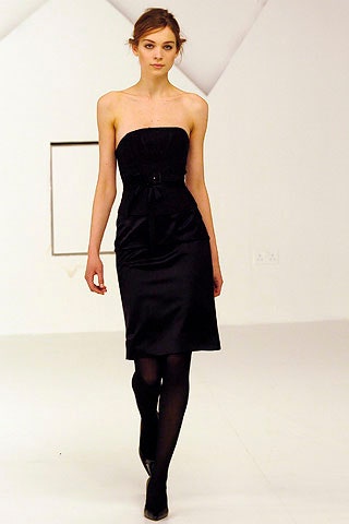 black silk strapless mini dress
