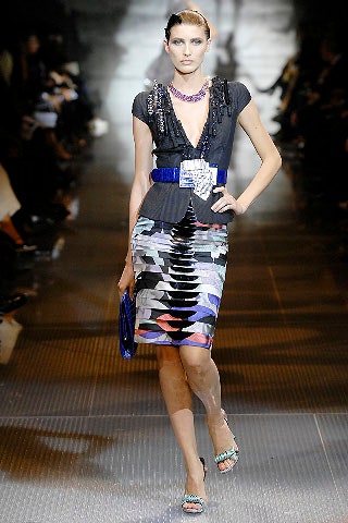 black silk fitted blazer with multi pencil skirt