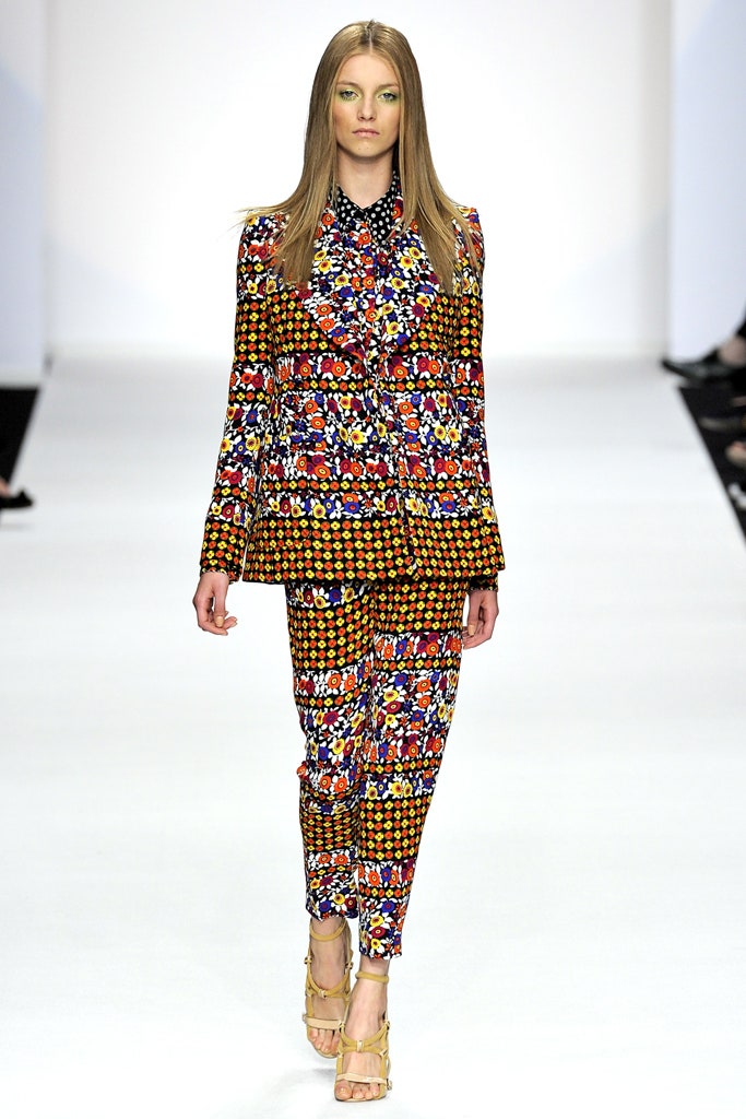 multi long-sleeve collared tailored printed suit