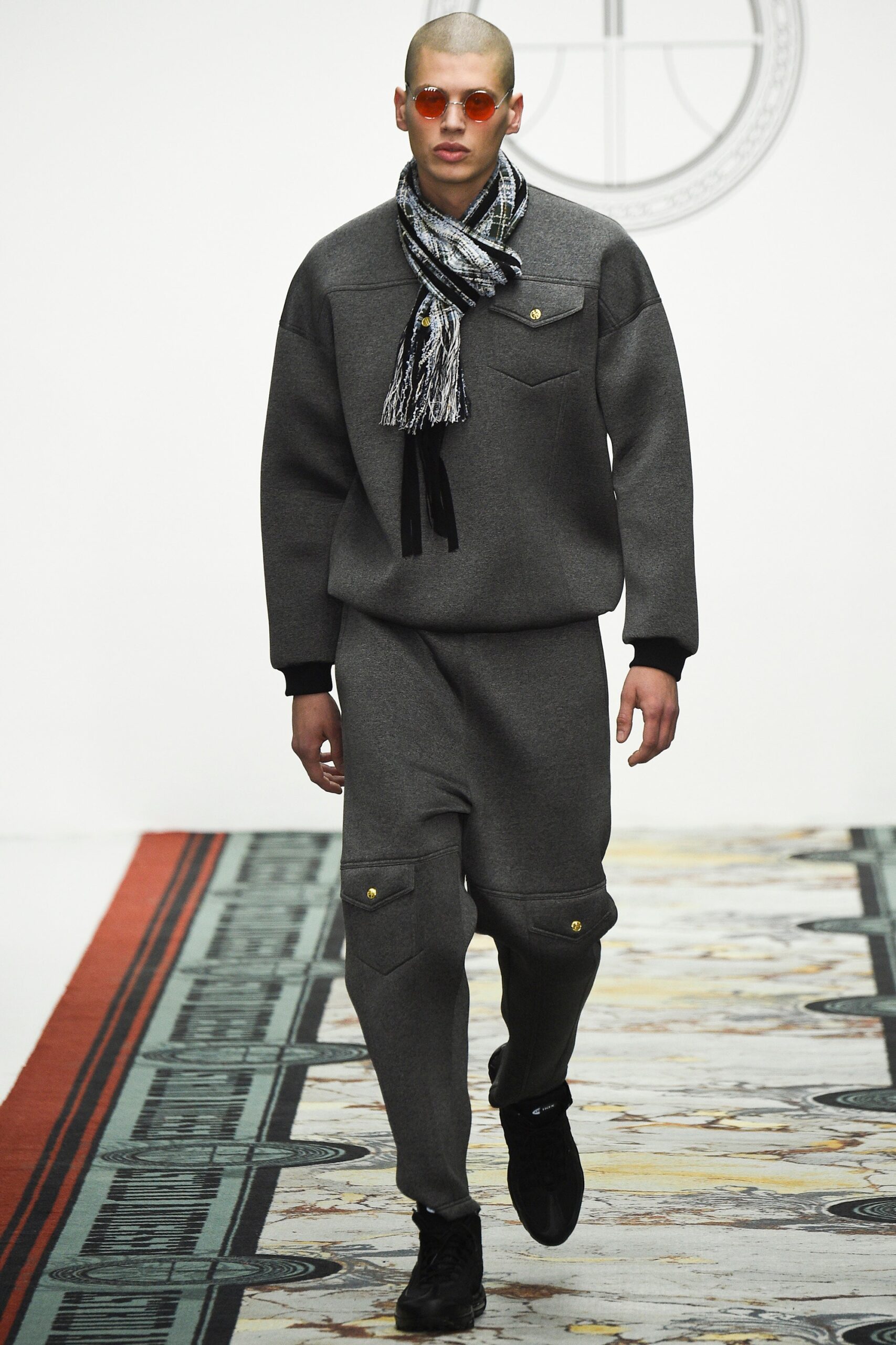 gray relaxed sweater and pants