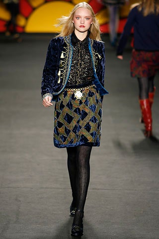 blue velvet jacket black blouse mini skirt