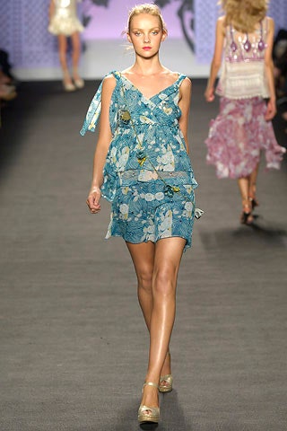 blue floral mini dress