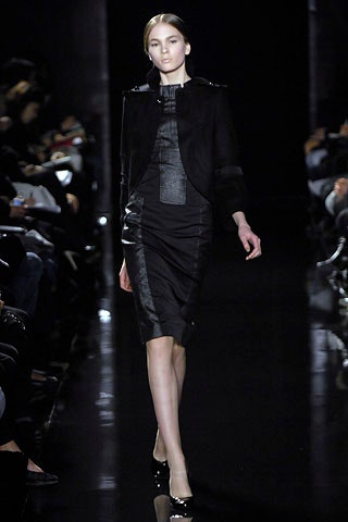 black fitted midi dress with jacket