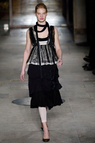 black and white layered dress