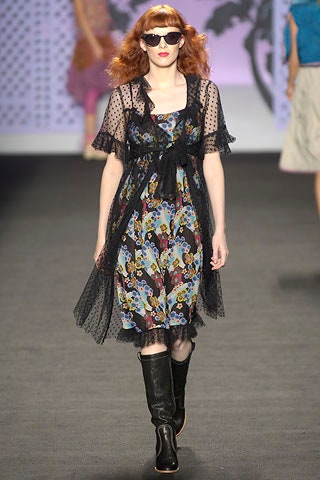 floral midi dress with lace overlay