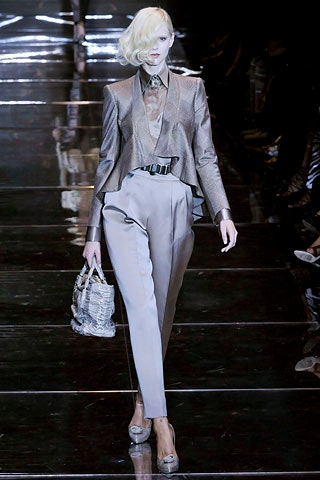 gray silk long-sleeve collared tailored structured blazer