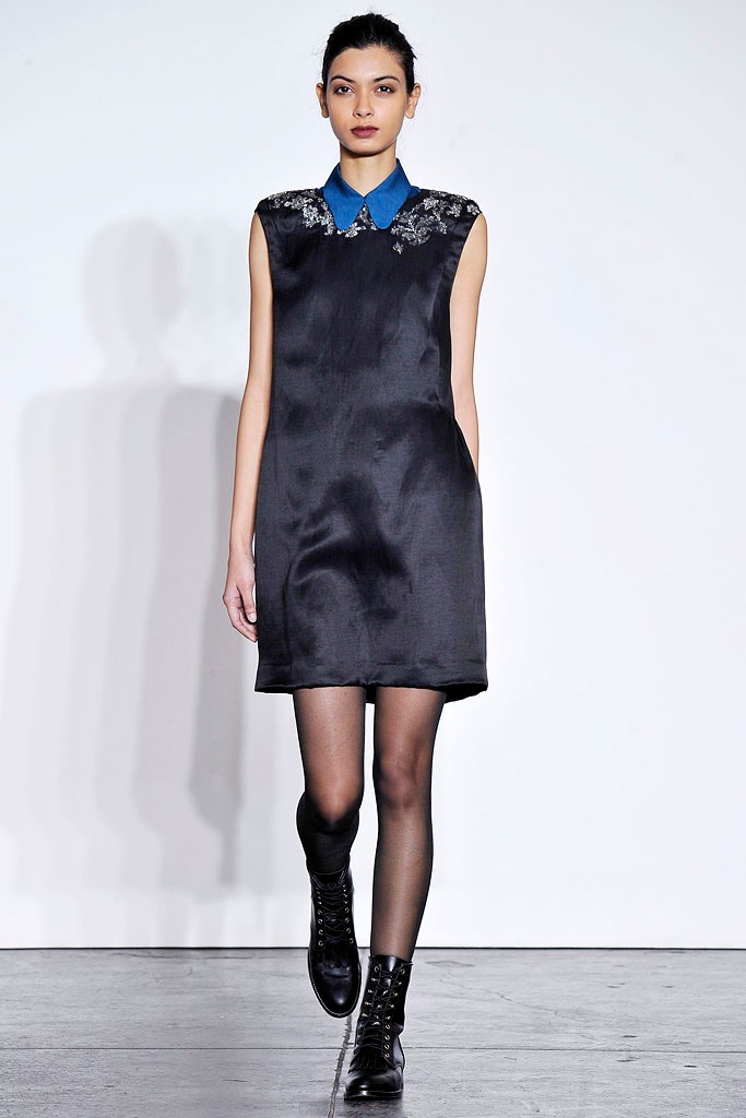 black silk sleeveless dress
