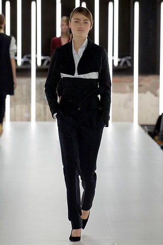 black tailored blazer and pants