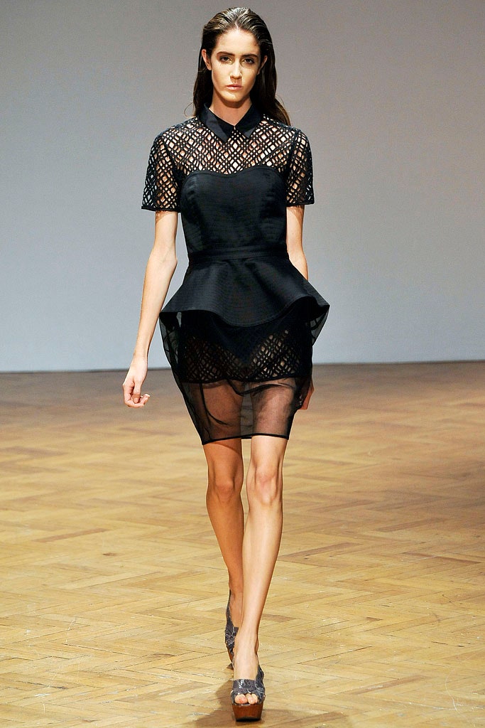 black lace fitted mini dress