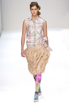 beige silk asymmetric fitted ruffled midi skirt