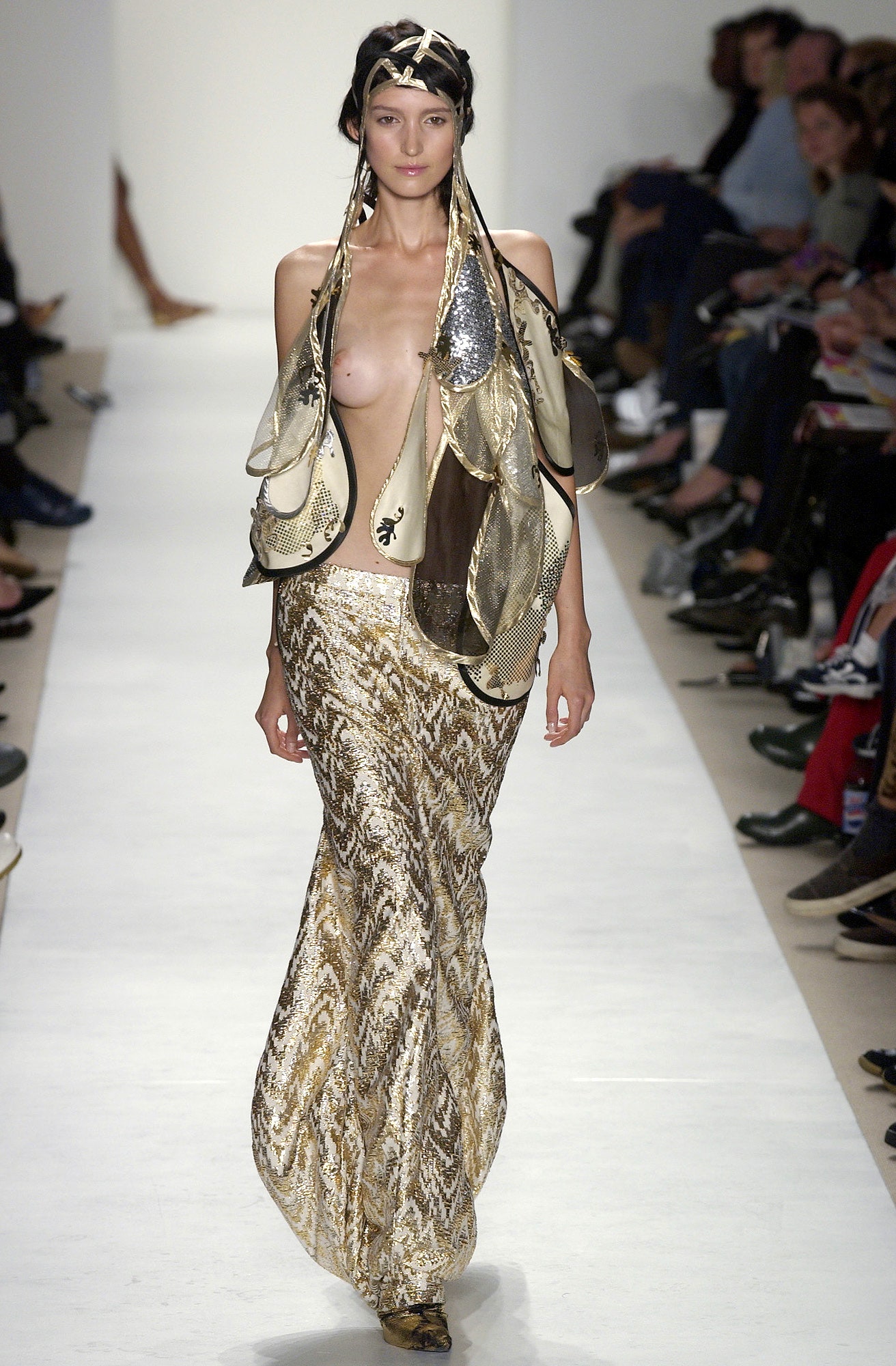 gold sequined maxi dress and top