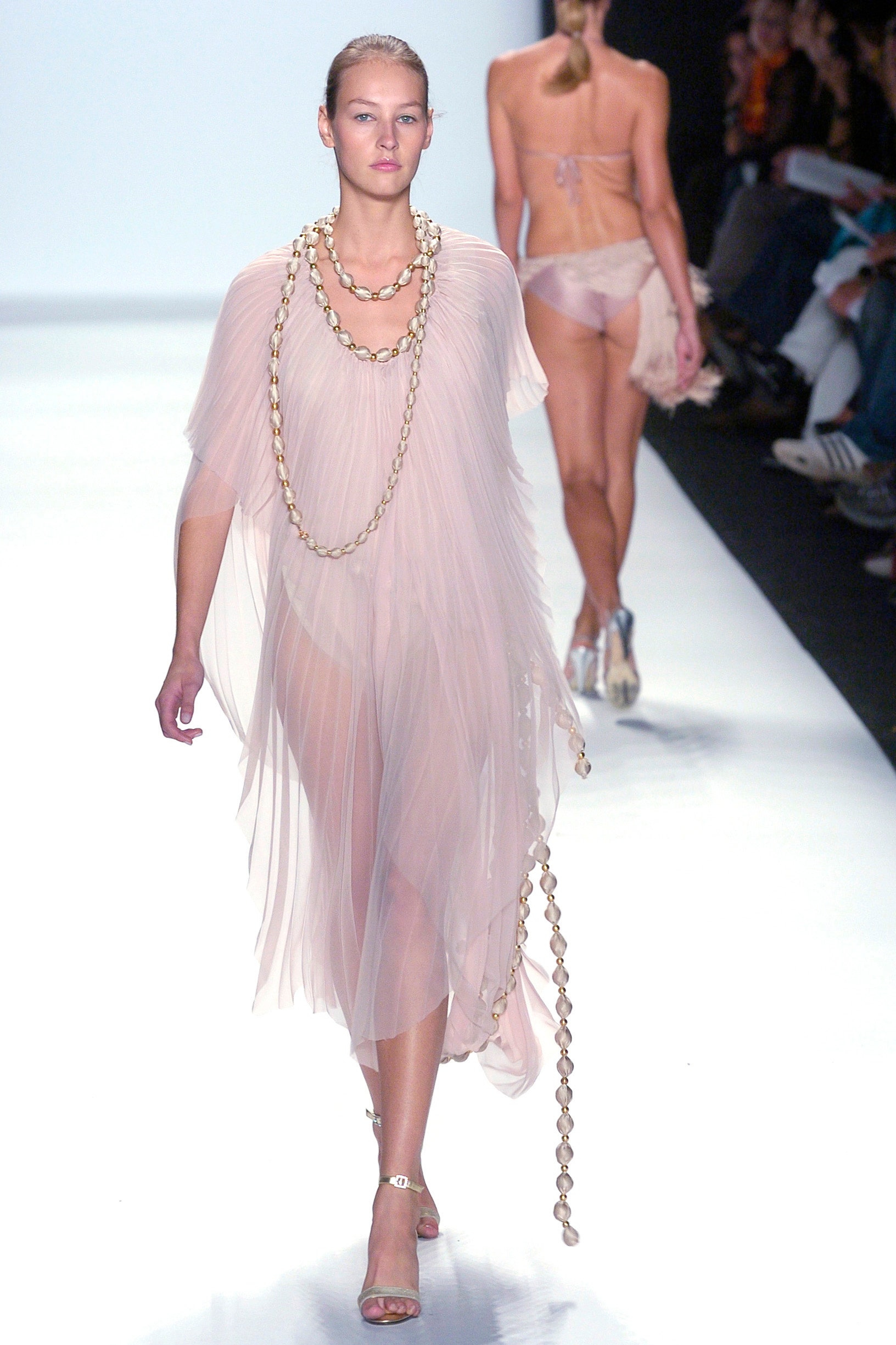 pink chiffon relaxed dress