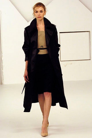 black silk trench coat