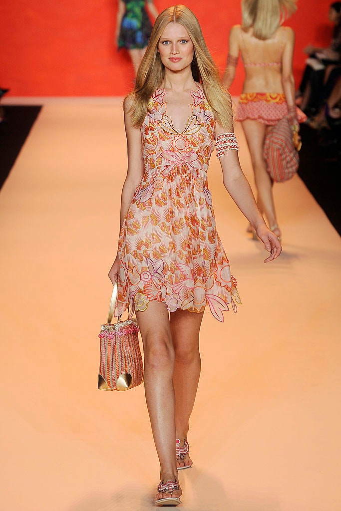 pink and orange floral mini dress
