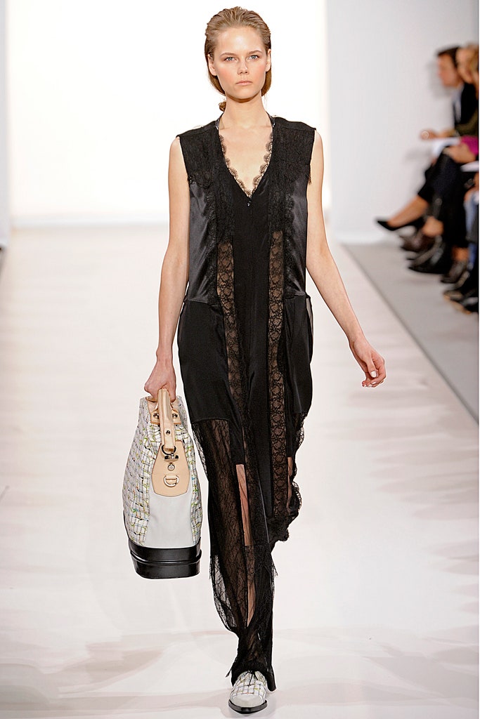 black silk lace midi dress