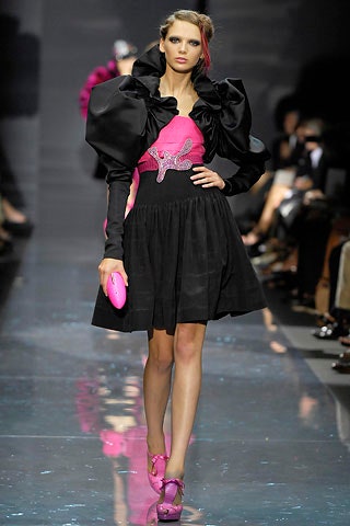 black silk long-sleeve collared structured padded jacket