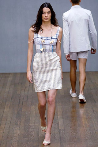 striped fitted mini dress