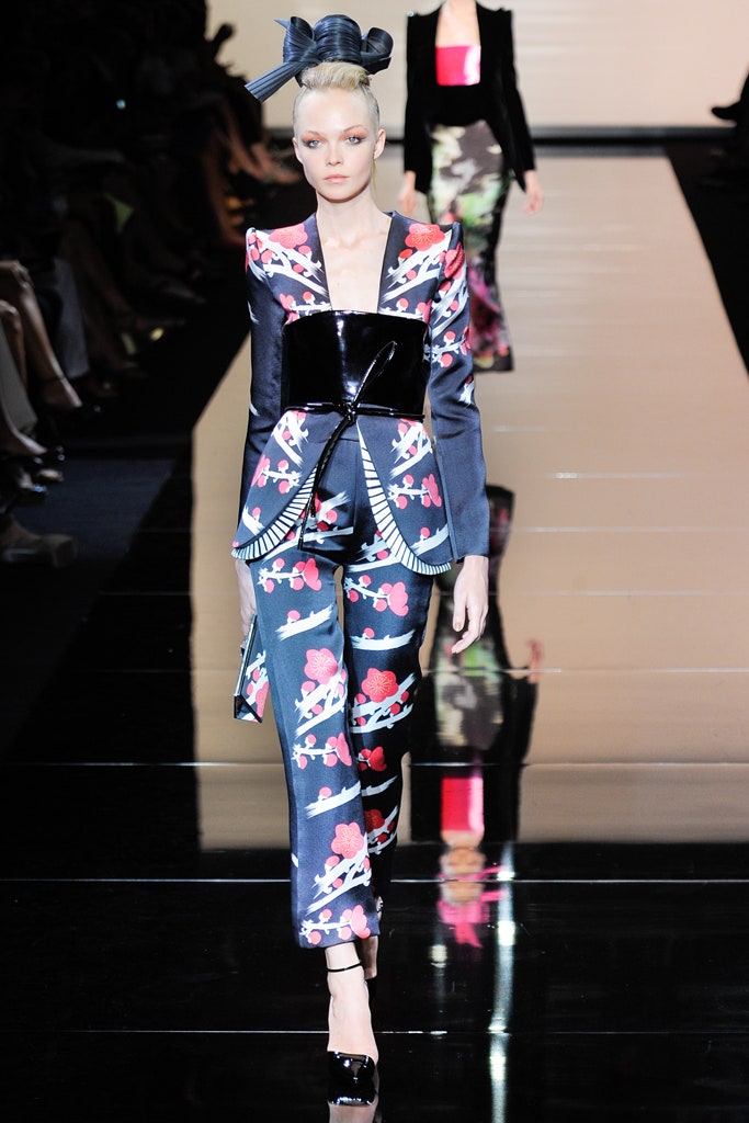 tailored blue silk blazer and pants