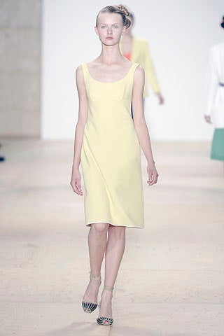 fitted yellow cotton dress