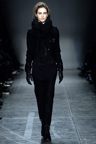 black knit textured scarf