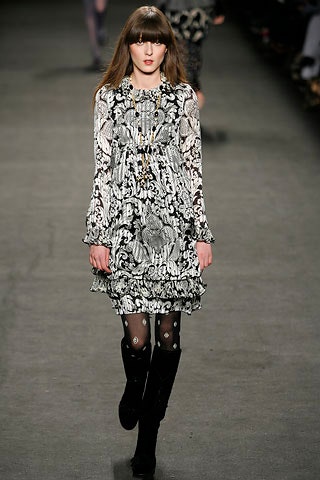 black and white printed mini dress