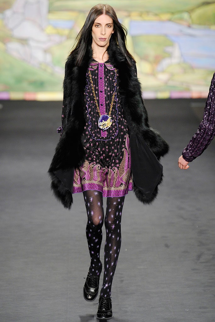 black and purple embroidered mini dress