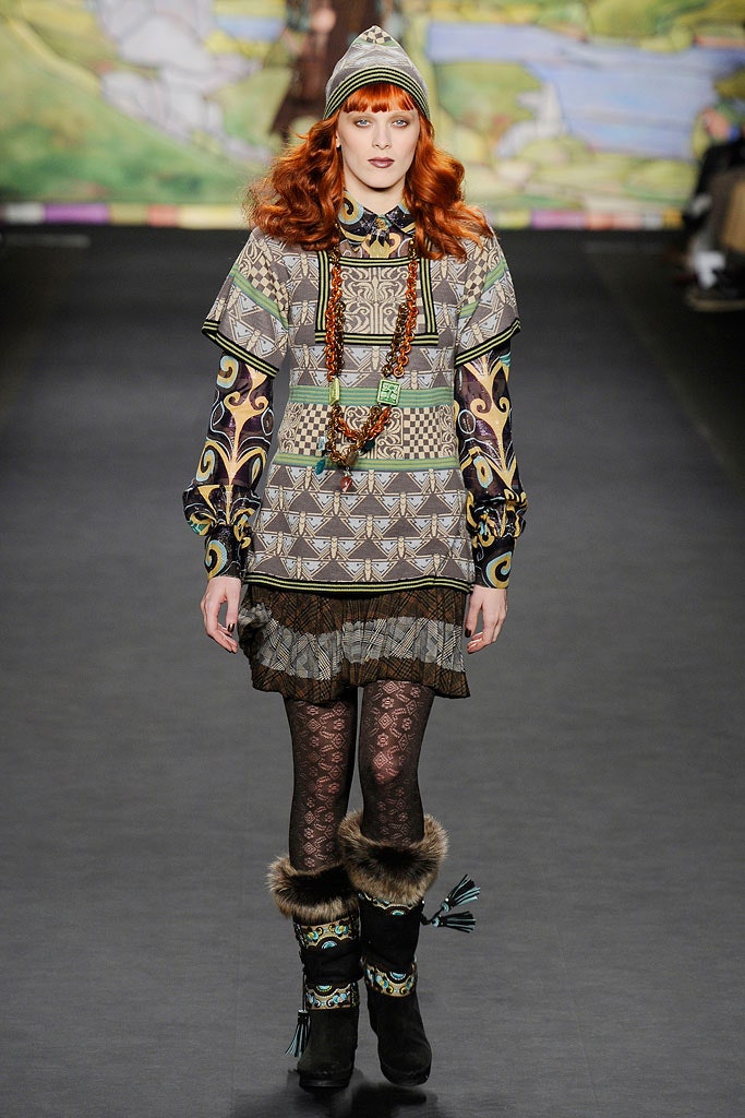 multi-colored mini dress with boots