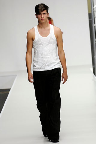 white cotton sleeveless collared fitted textured tank-top