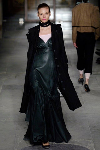 black leather sleeveless v-neck fitted flared maxi dress